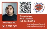 Domingo Isain - Gasfiter Certificado SEC